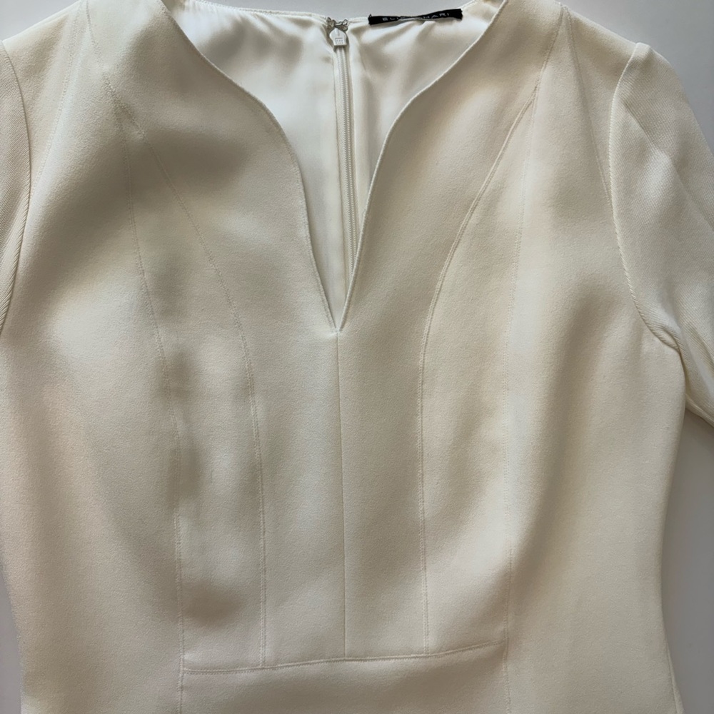 Elie Tahari Structured Cream Dress XS - Picture 2 of 8
